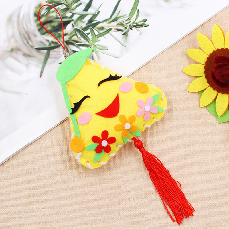 端午节手工香包diy儿童幼儿园不织布缝制粽子 香囊吊饰制作材料包