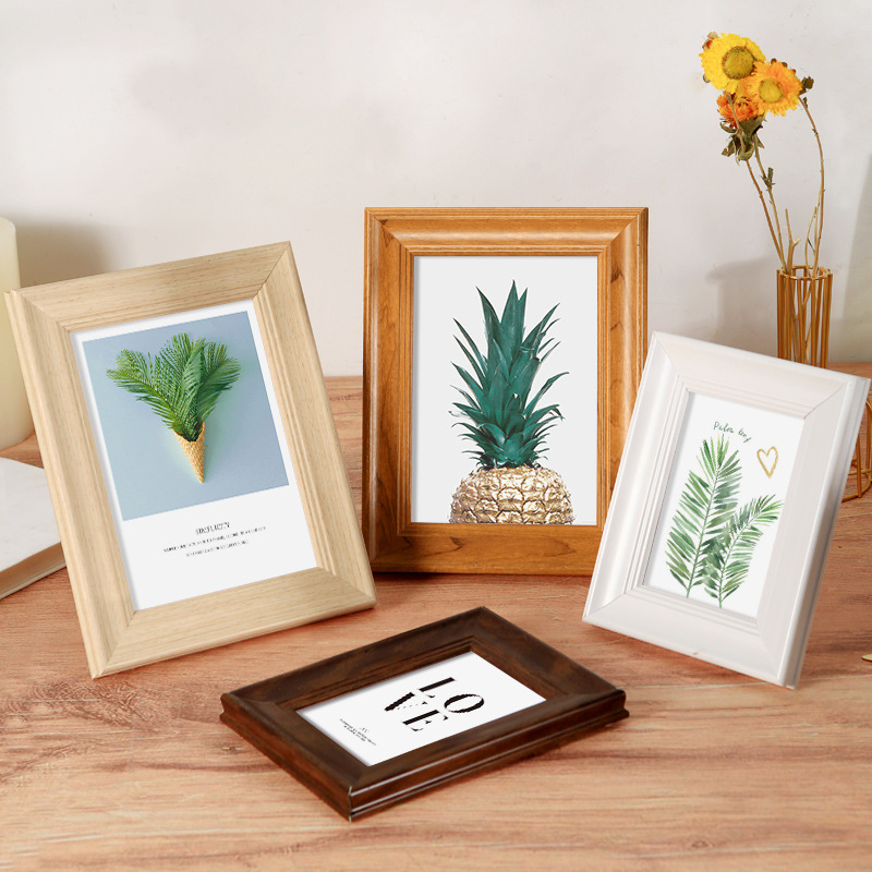 网红相框摆台画框挂墙情侣七寸6寸8北欧风相册框架带打印照片