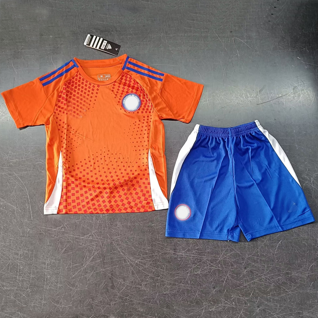 24-25智利主场童装儿童球衣短袖足球服套装学生赛服童装一套代发