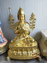 藏传宗喀巴大师佛像摆件师徒三尊弟子克主杰贾曹杰密宗佛像摆件