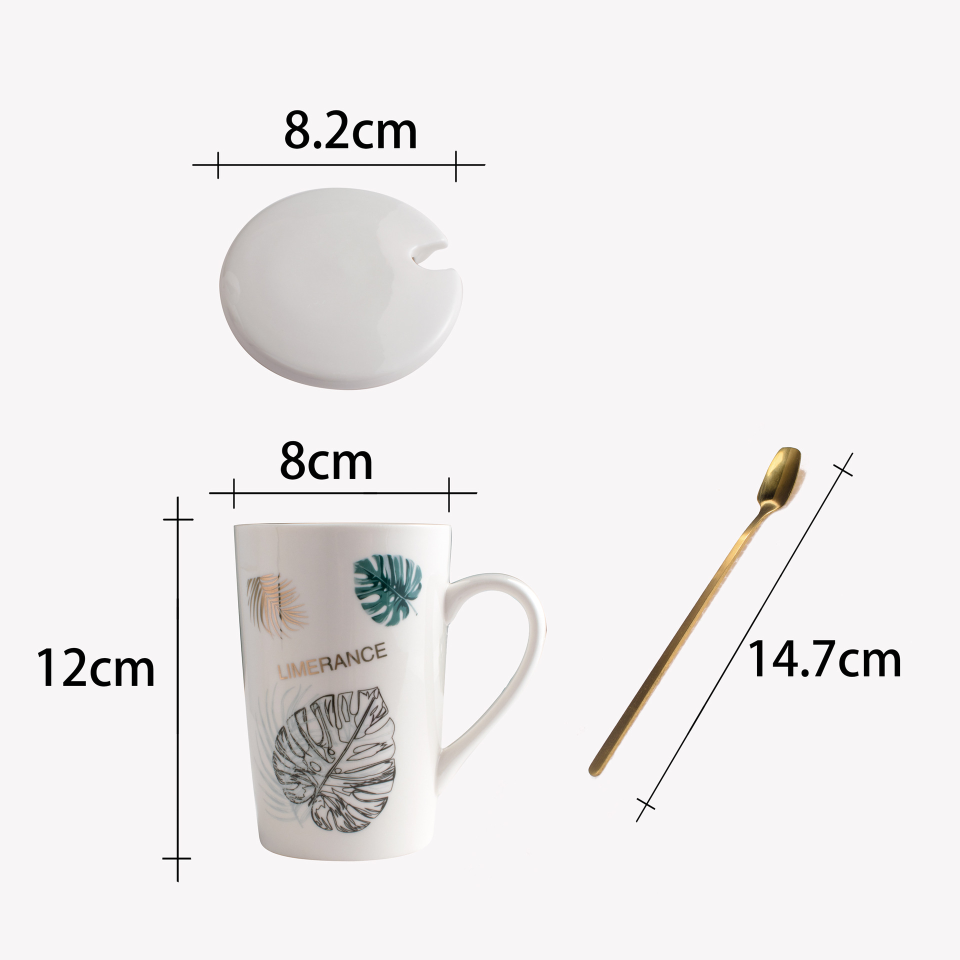 Wholesale Gift Box Ceramic with Cover with Spoon Coffee Gift Couple Water Cup Opening Ceremony Wedding Gift Mug