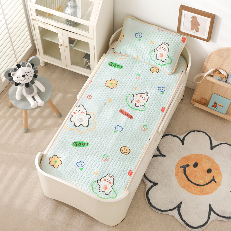 Baby Latex Summer Sleeping Mat Kindergarten Mat Children Soft Seat Baby Bed Thin Chest Pad Newborn Baby Summer Mat Two-Piece Set