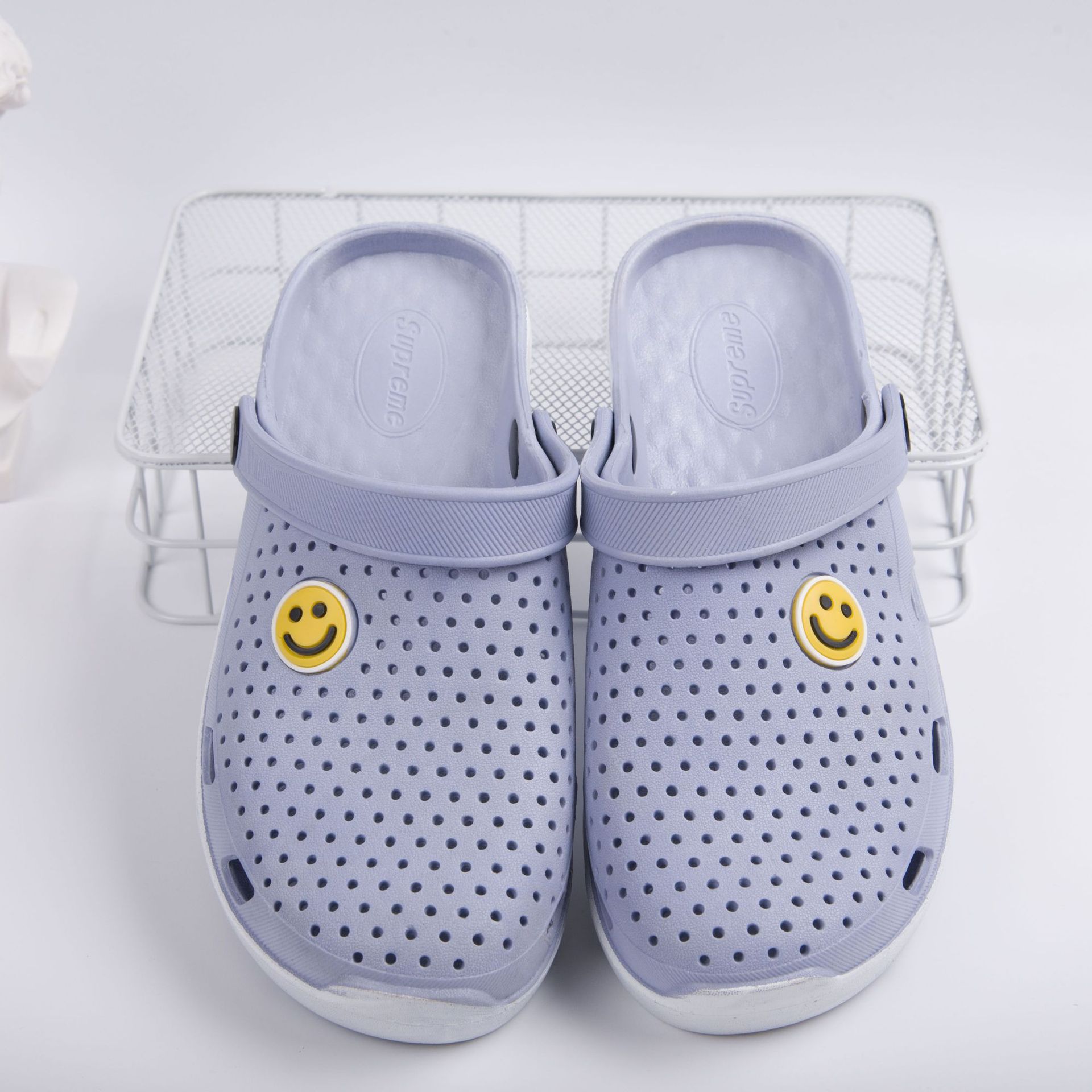 足美途男女沙滩包头拖鞋厚底蓝色情侣注塑鞋男士拖鞋吴川拖鞋批发