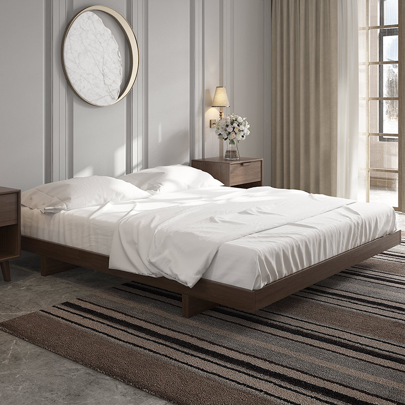 全实木悬浮床榻榻米北欧风日式次卧单双人矮床无床头落地民宿