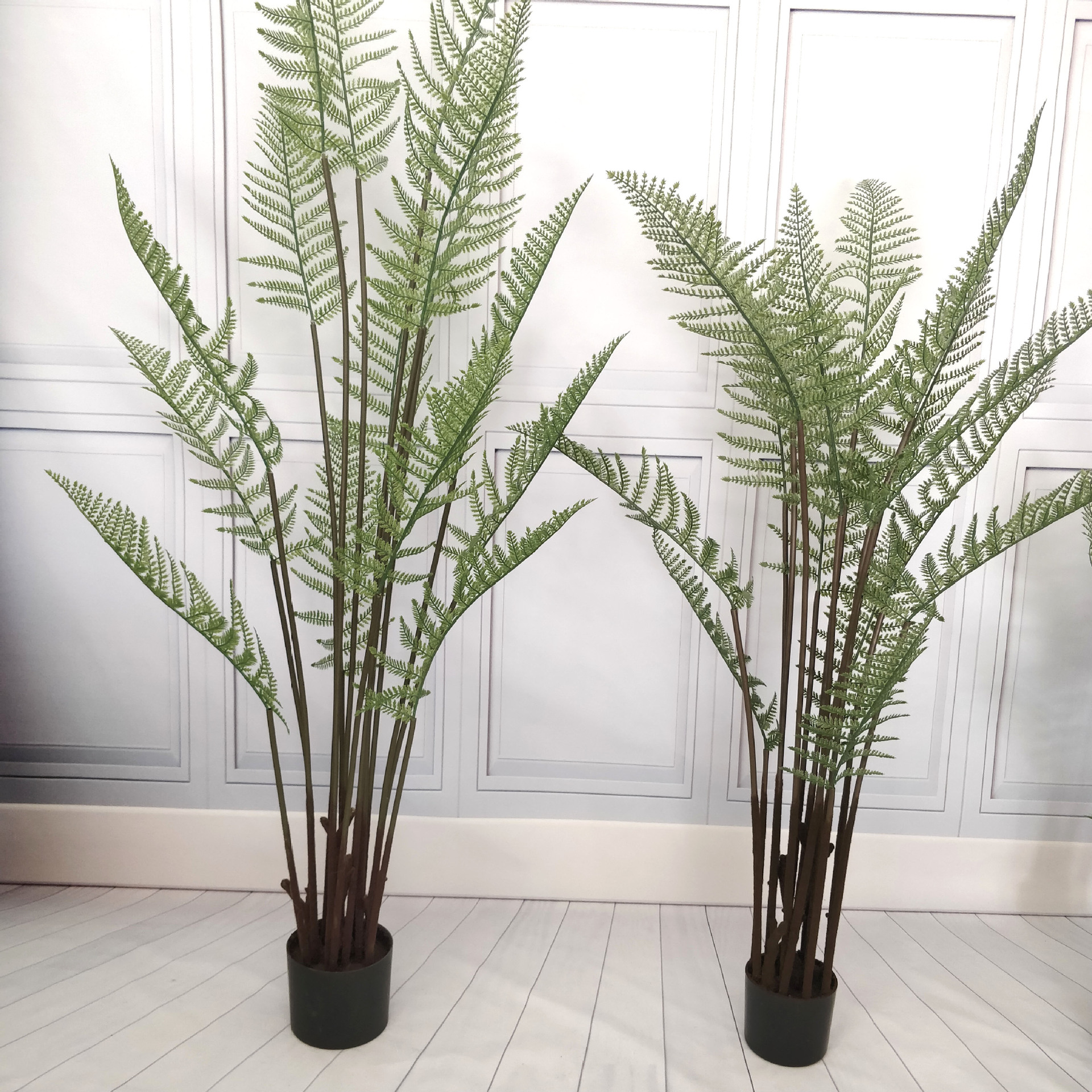 热销款仿真马尾蕨树 波斯蕨 仿真蕨树室内简约装饰绿植摆件