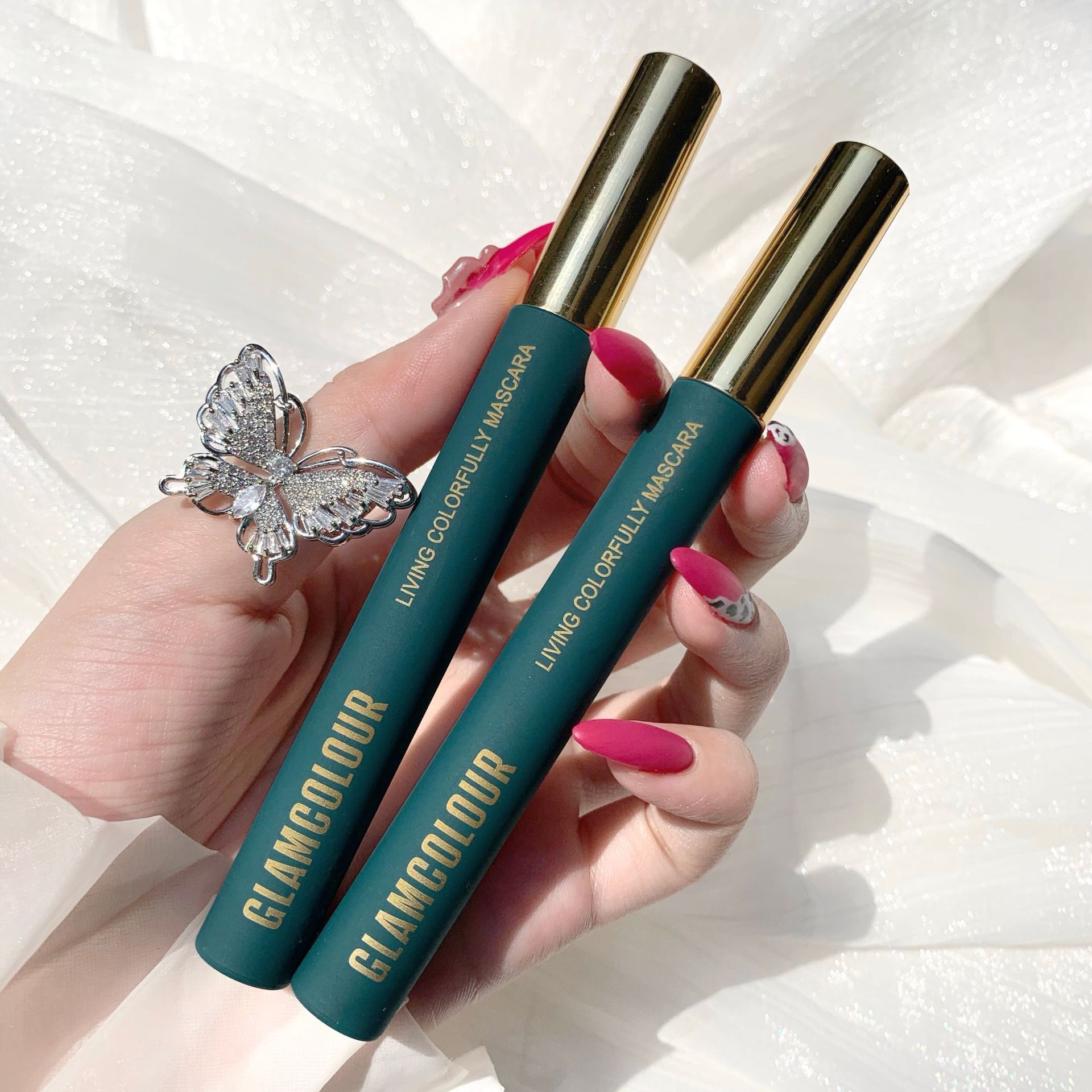 Tiktok GlamColour Long Curling Volume Mascara Beginner Distinct Look Waterproof Sweat-Proof Not Smudge