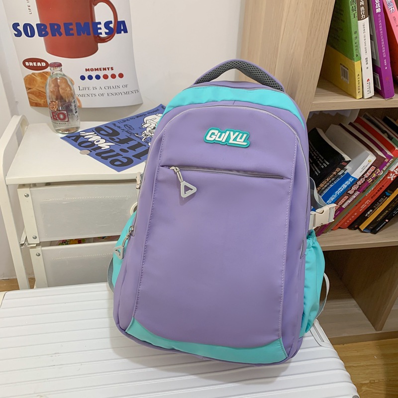 Junior High School Schoolbag Female Lightweight Travel Leisure Backpack Middle School High School Student Japanese Style Simple Backpack