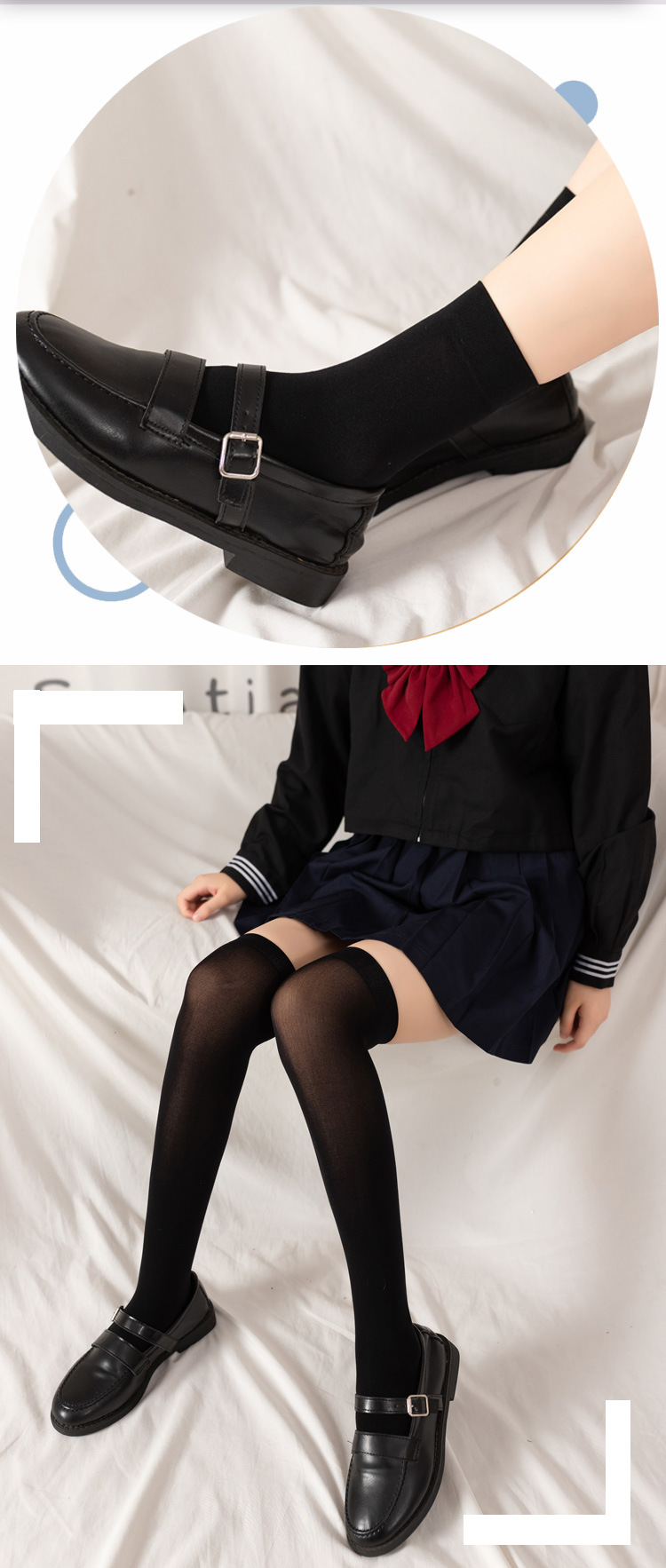 jk制服袜子女夏季薄款天鹅绒小腿袜日系学院风简约过膝长筒丝袜子