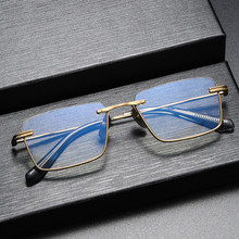 新款半框眼镜 DATA416同款直播爆款商务可配近视墨镜 纯钛眼镜框