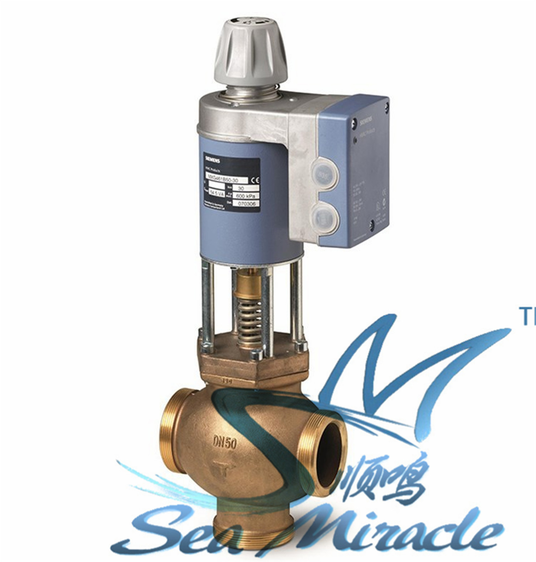 siemens西门子 mxg461b40-20 开关常闭电磁三通调节阀门水阀dn40