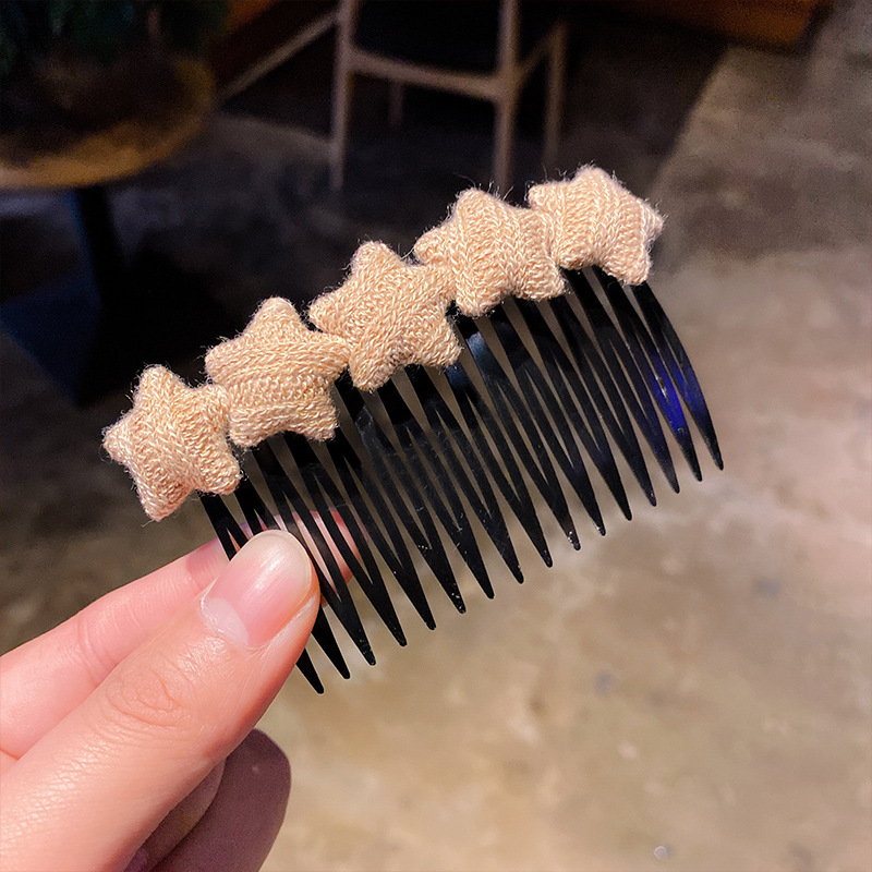 Plush Barrettes Back Head Hair Comb Hair Comb Hairpin Side Broken Hair Organize Fantastic Korean Hair Accessories Female Non-Slip Headgear