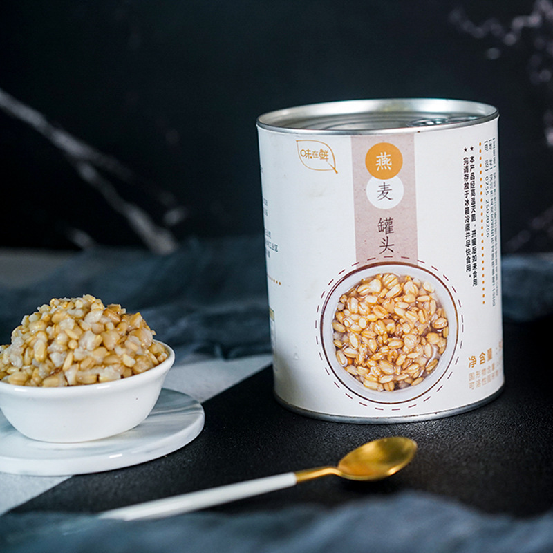 味在鲜冰糖燕麦罐头900g营养早餐燕麦青稞奶茶店专用原料开罐即食