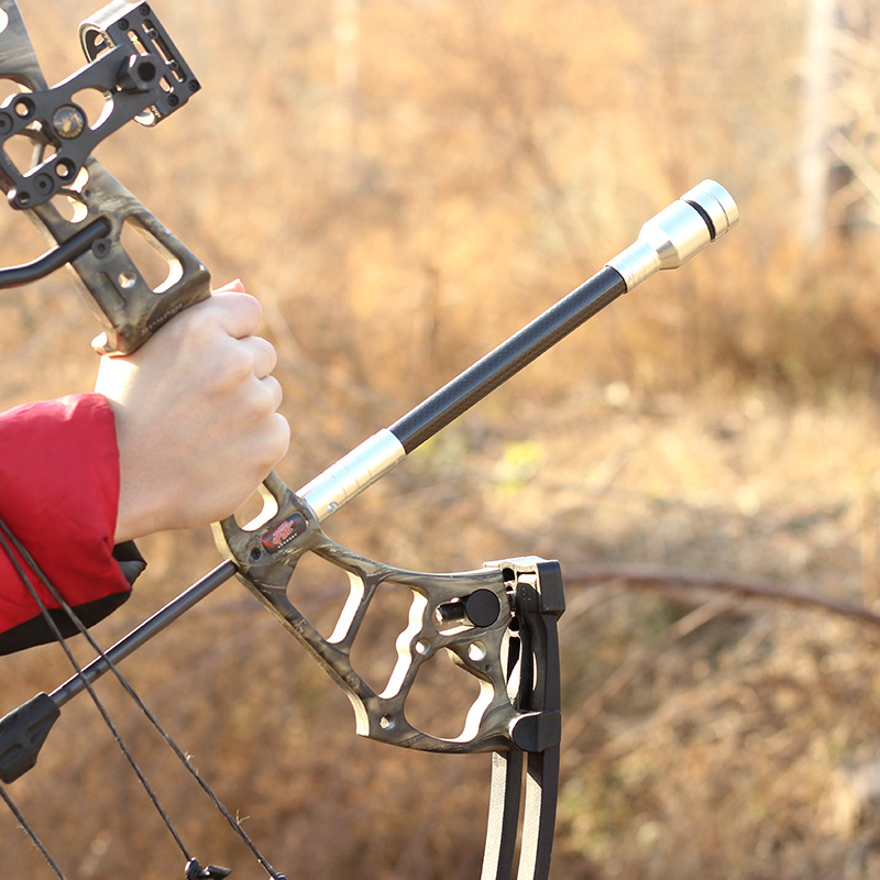 弓箭射箭减震平衡杆10寸 复合反曲弓箭平衡杆侧杆 3k碳纤维稳定器