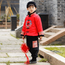 男童中国风童装冬季古风新品时尚唐装新年拜年服儿童新年服批发