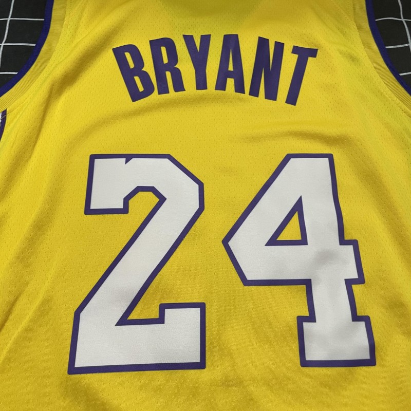 湖人队24号科比布莱恩特球衣 8号黑曼巴经典黄色白色 经典常规黄
