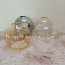 新款灯具配件玻璃圆形球上下平口灯罩家用吊灯卧室台灯过道灯罩子