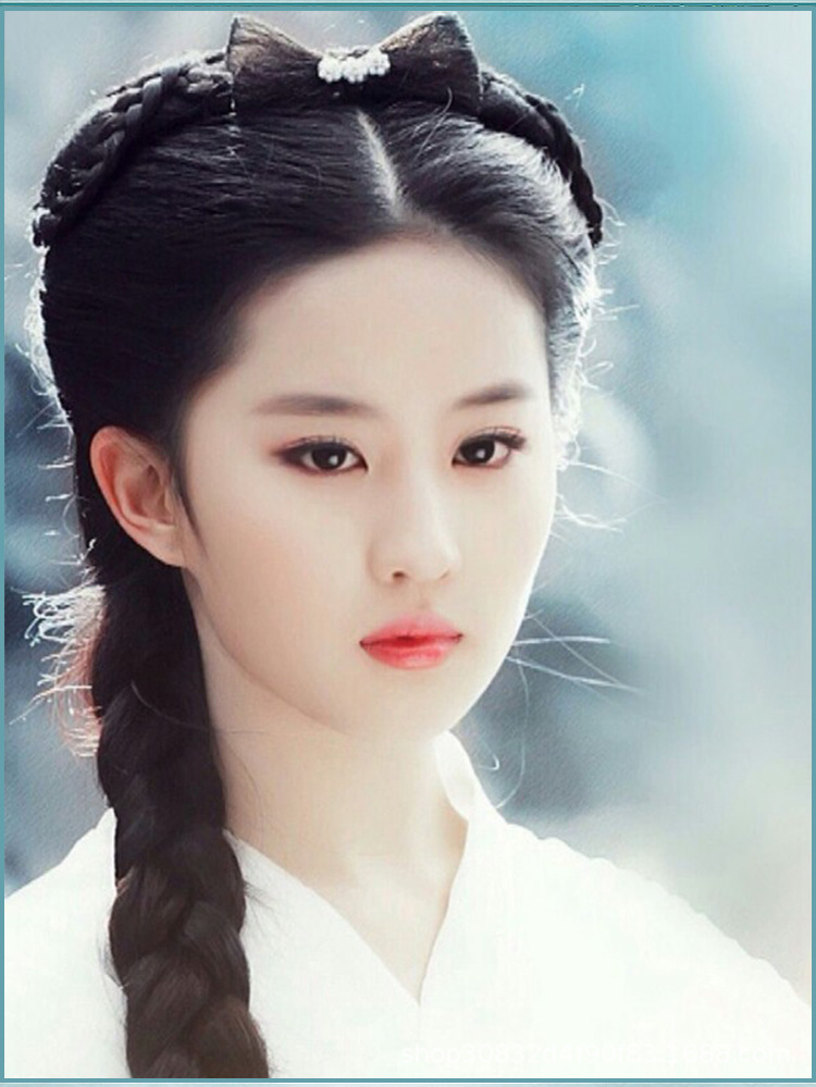 古装假发小龙女发型蝴蝶结影楼写真假发舞台演出写真造型配饰发片