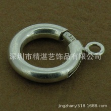925纯银13.5mm全光身水泡圈制造925纯银弹簧扣加工弹簧扣模具制造