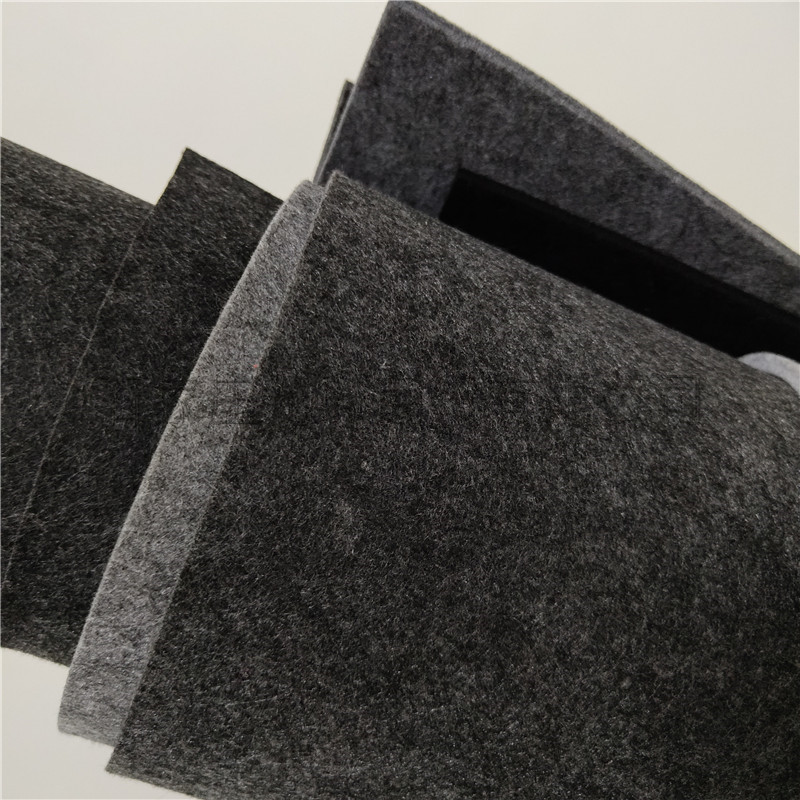 7mm-8mm厚黑色pet聚酯毡1500g-1600g化纤毡 跆拳道腰带用黑色毛毡