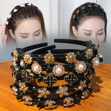 发夹顶夹刘海固定神器造型夹子发箍女夹碎发带齿防滑编发头发头箍