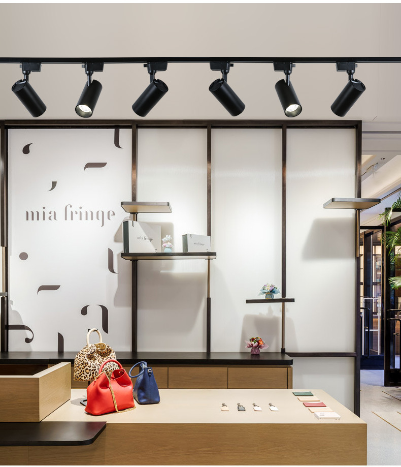 服装店射灯led轨道灯店铺商用家用商铺明装天花灯cob滑轨导轨式条