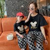 2021 A summer Parenting suit Short sleeved T-shirt Ninth pants leisure time fashion One piece On behalf of