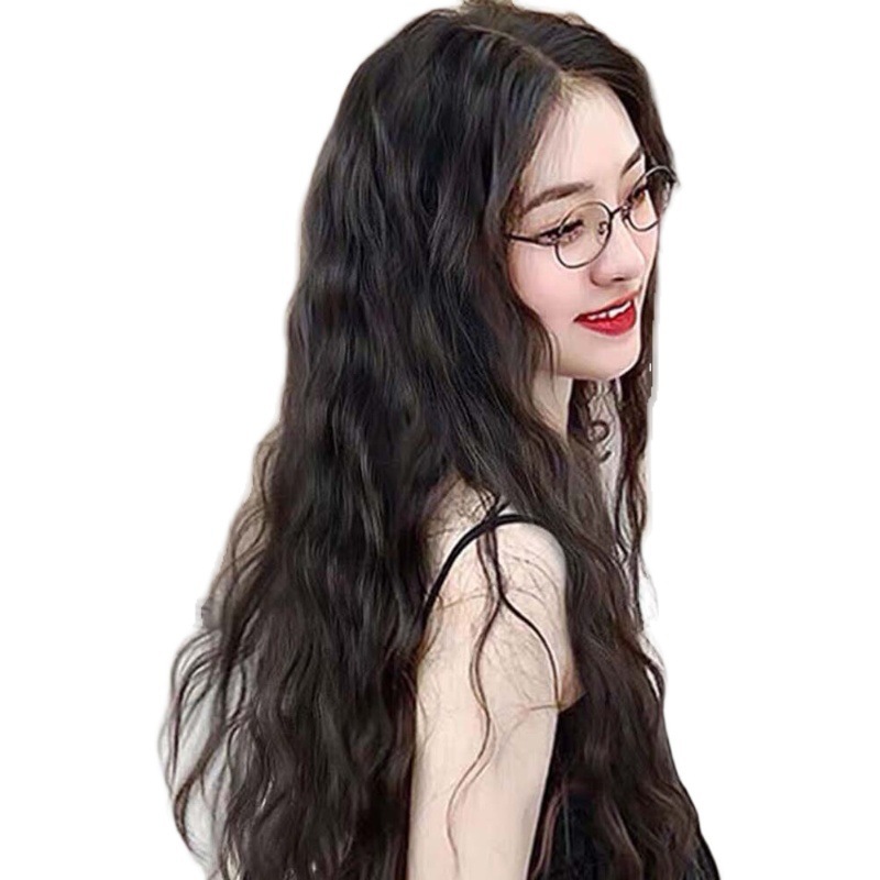 女自然头套卷长发羊毛蓬松长卷发玉米红中分全式刘海假发时尚网烫