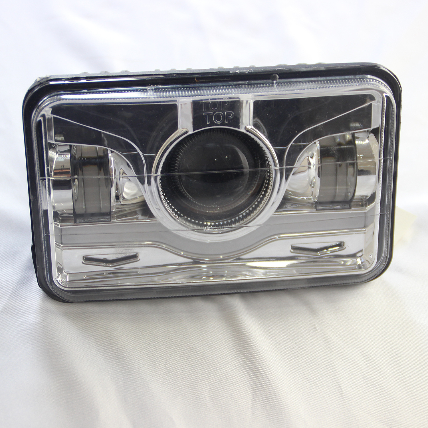 4x6卡车方灯45w led带天使眼工作灯汽车大灯远近光仿炫目一体宽压