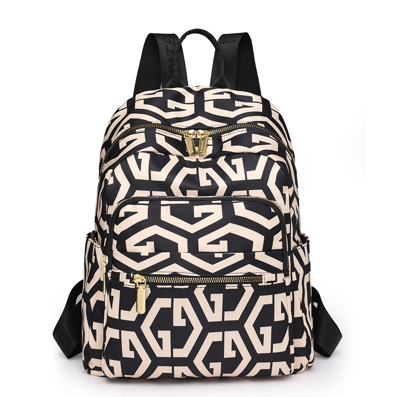 Women's Backpack New Trend Nylon Printed Schoolbag Leisure Travel Backpack