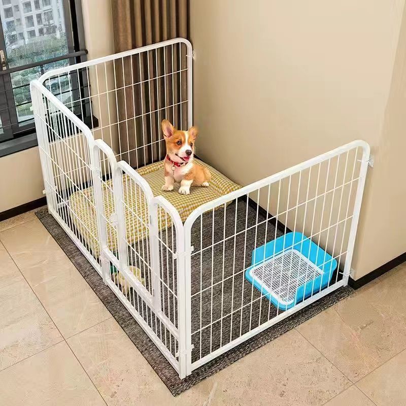 Pet Fence Dog Indoor Dog Crate Small and Medium-Sized Dogs Teddy Corgi Isolation Door Protective Grating Household Fence