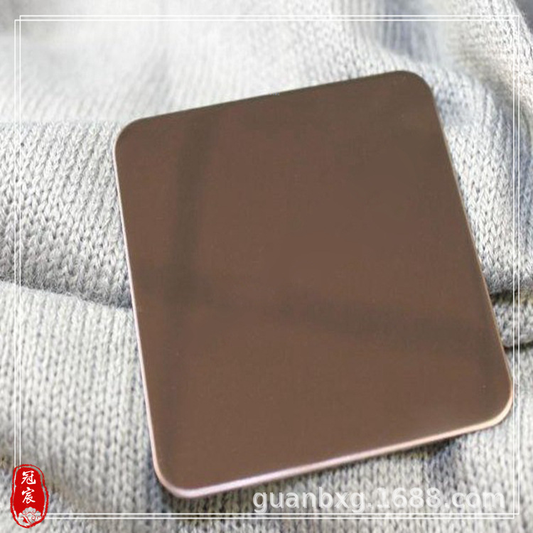 茶色不锈钢板包边 镜面茶色不锈钢装饰板图片