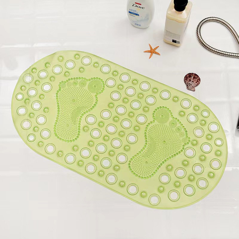 PVC Non-Slip Wear-Resistant Bathroom Mat Bathtub Mat Shower Mat Transparent Feet Fresh Bathtub Mat