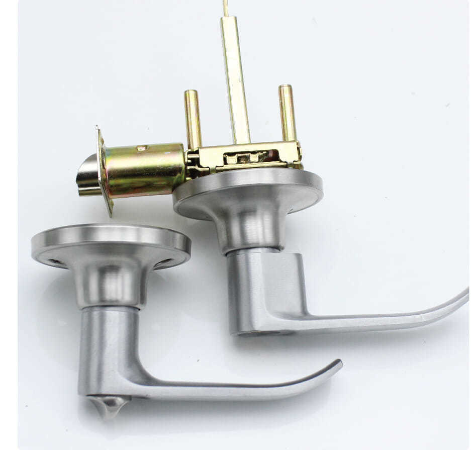 三杆锁把手锁卫生间铝合金门塑钢门锁彩钢门球形三杆式执手锁通用