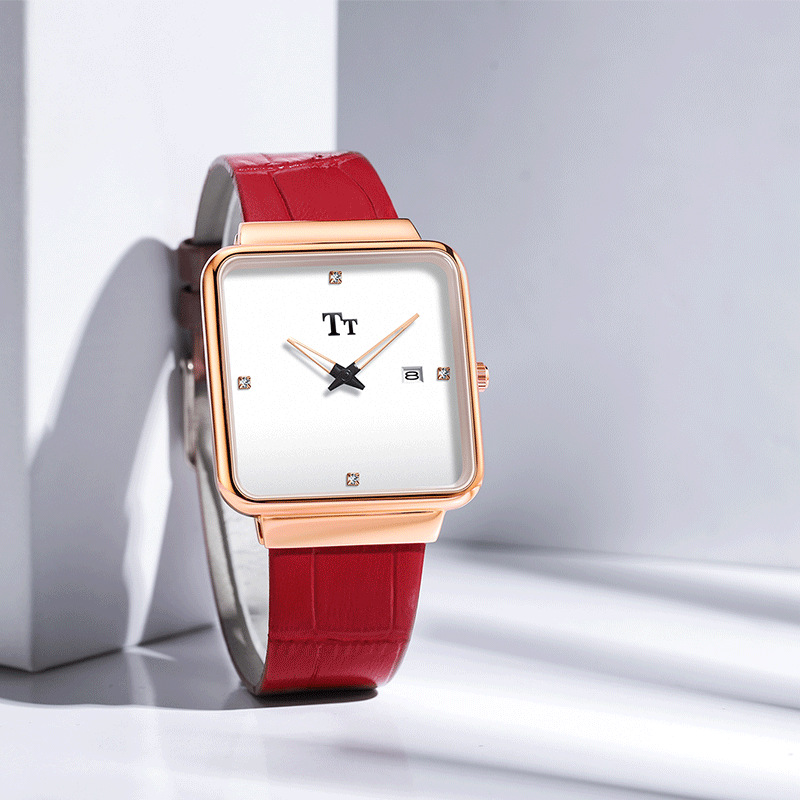 tt/天塔腕表超薄手表女学生韩版简约时尚潮流石英表 硅胶表带女表