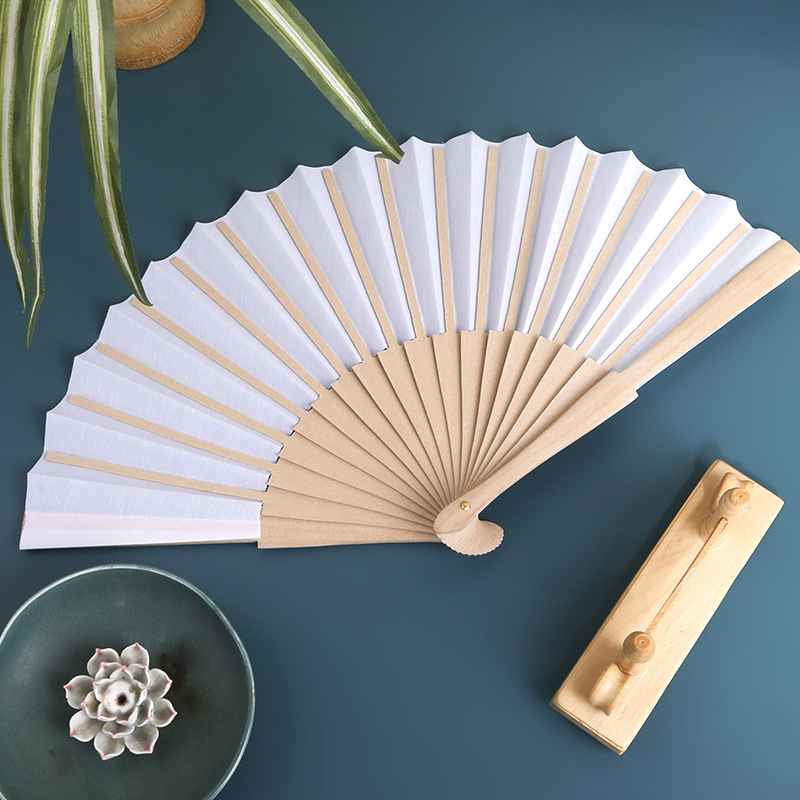 源头厂家直供木头扇子工艺品折扇 中国风书法绘画扇子折叠扇批发