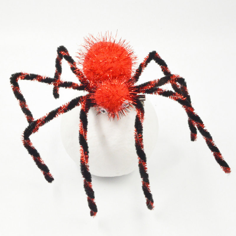 万圣节发箍节日派对舞会蜘蛛发箍黑寡妇毛绒搞怪整蛊头饰发夹头饰