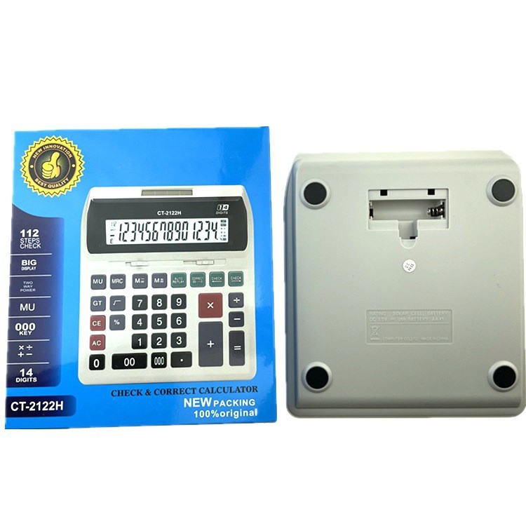 Factory Wholesale Computer 12-Digit Large Solar for Finance Purposes Calculator CT-2122 Classic Computer Keys