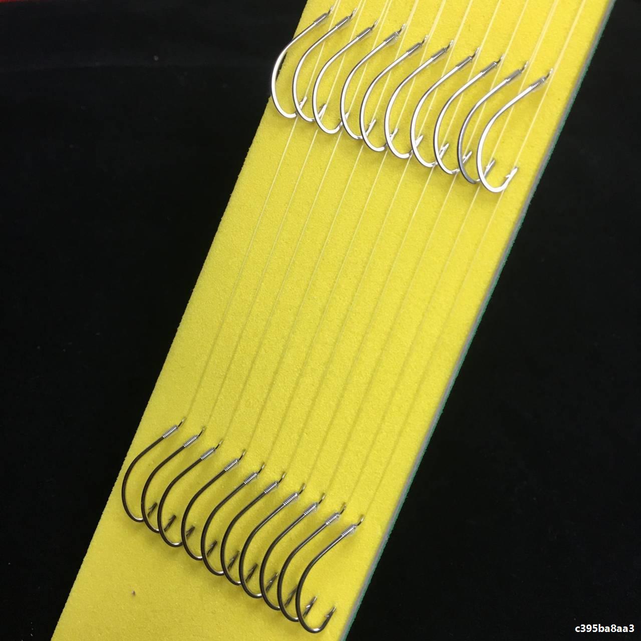 钩子线黄尾野钓昂长柄鱼钩细条颡黄秋田狐成品刺绑好双钩白狐钩