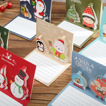 定制圣诞立体贺卡新年创意立体卡S701可爱卡通留言卡祝福贺卡厂家