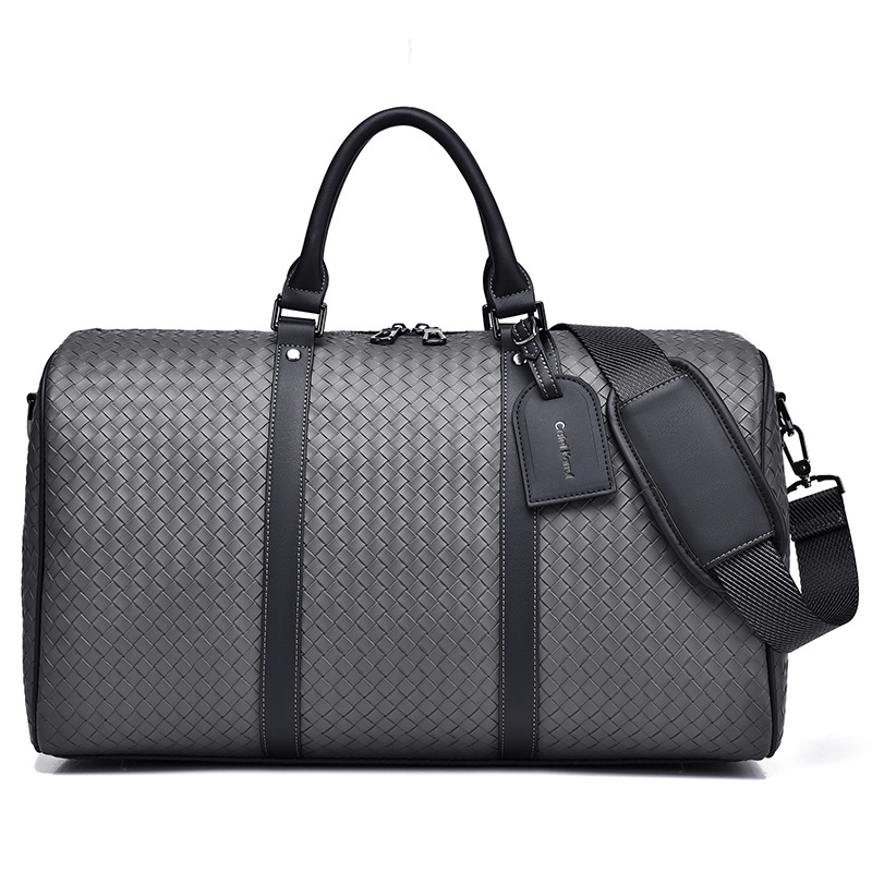 Woven Travel Bag Casual Business Handbag Men's Horizontal Travel Fitness Buggy Bag Short Distance Shoulder Boarding Bag