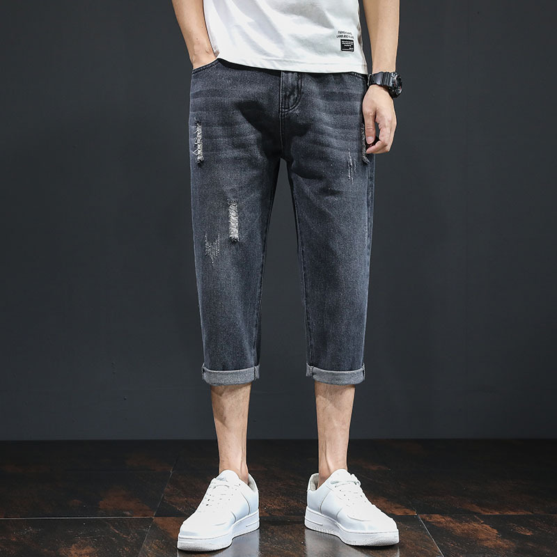 分黑色牛仔裤男