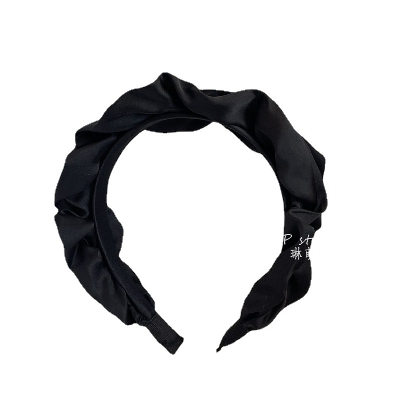 Pearl Headband High Skull Top Spring Summer Black Chanel Style Headband Korean High-Grade Hair Accessories Bow Hair Grottoes