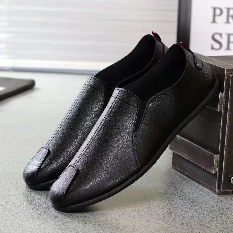 Men's Business Casual Leather Shoes Four Seasons Fashion Peas Shoes Soft Bottom Slip-on Pumps Driving Driver's Shoes Men's Shoes