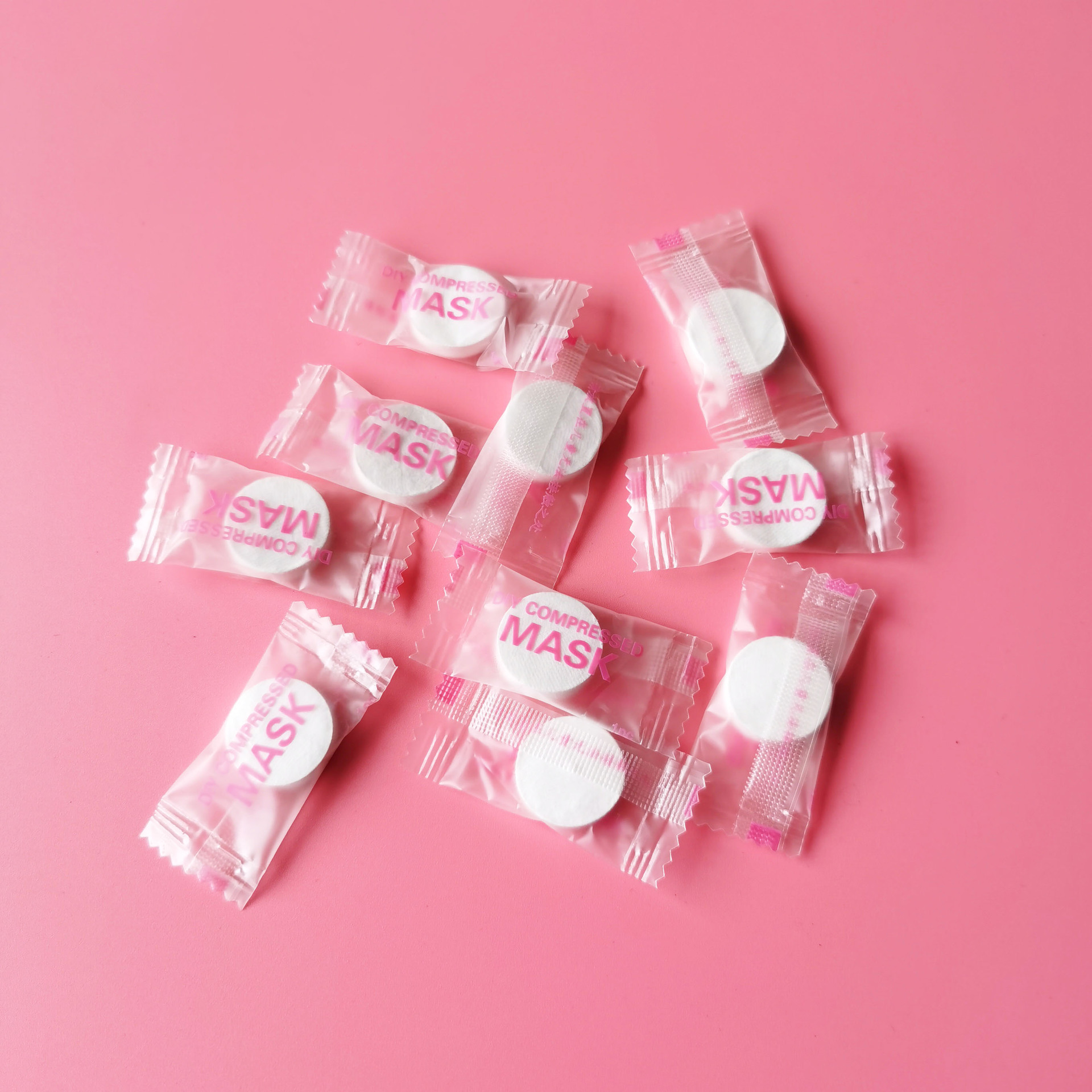 批发无纺布压缩面膜压缩面膜纸diy面膜粒 补水无纺布纸膜oem加工