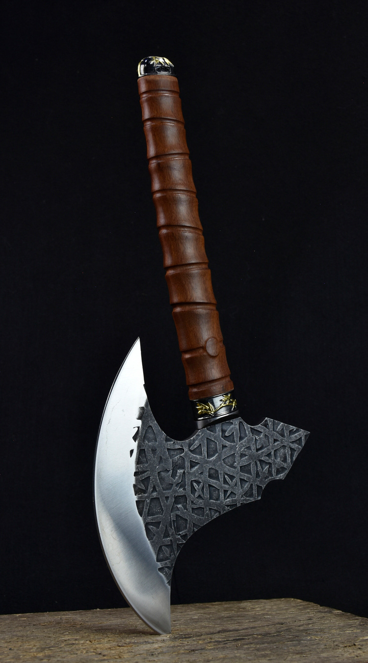 龙泉砍骨刀菜刀战斧户外斧头刀飞斧开山斧便携刀砍劈柴斧子锋利