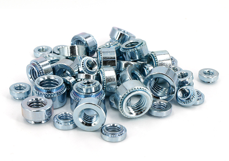 5-m10/镀蓝白锌/压铆螺母/压铆螺帽/压铆件/压板螺母