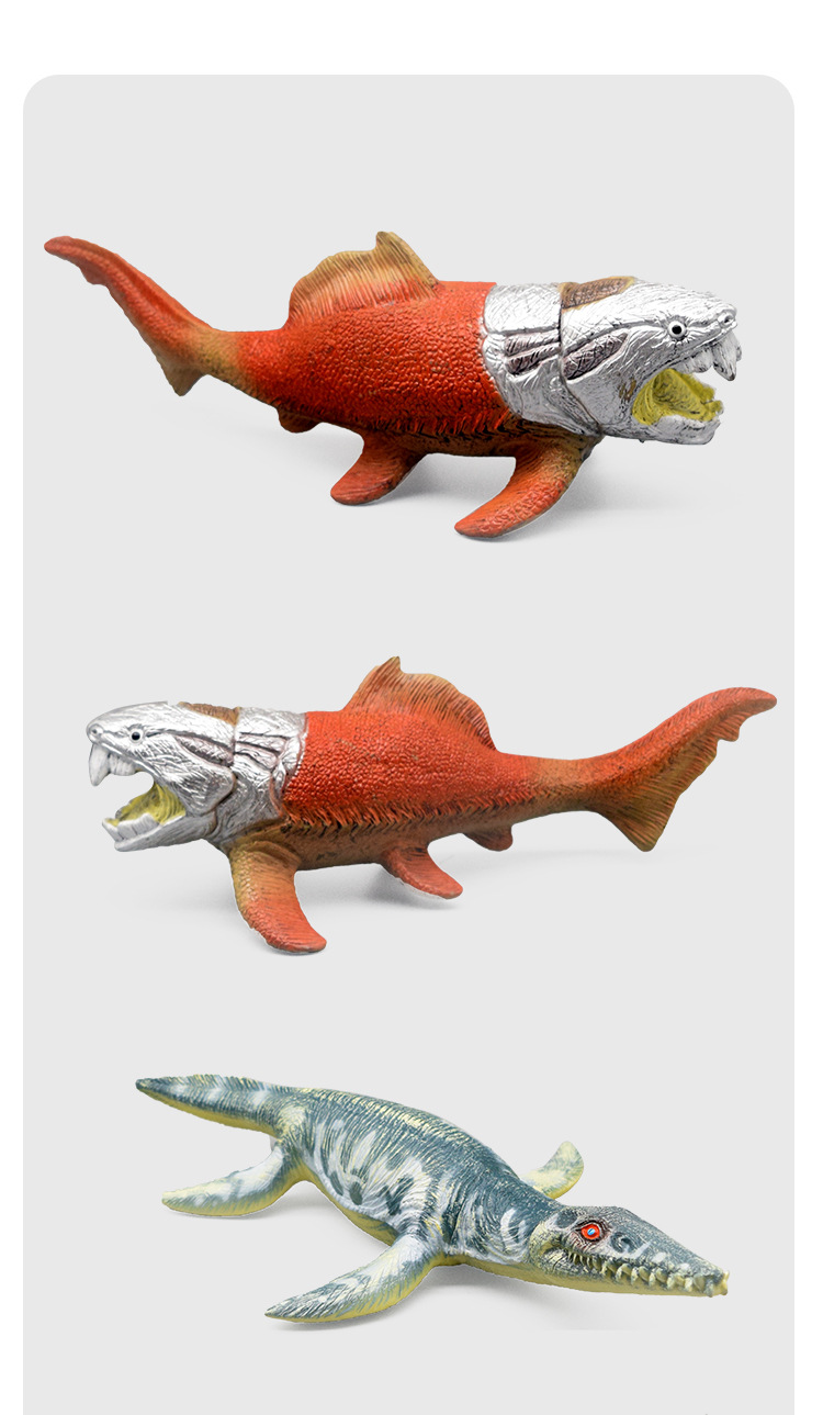 仿真动物模型软胶沧龙模型沧龙滑齿龙海洋模型儿童玩具男夜市地摊