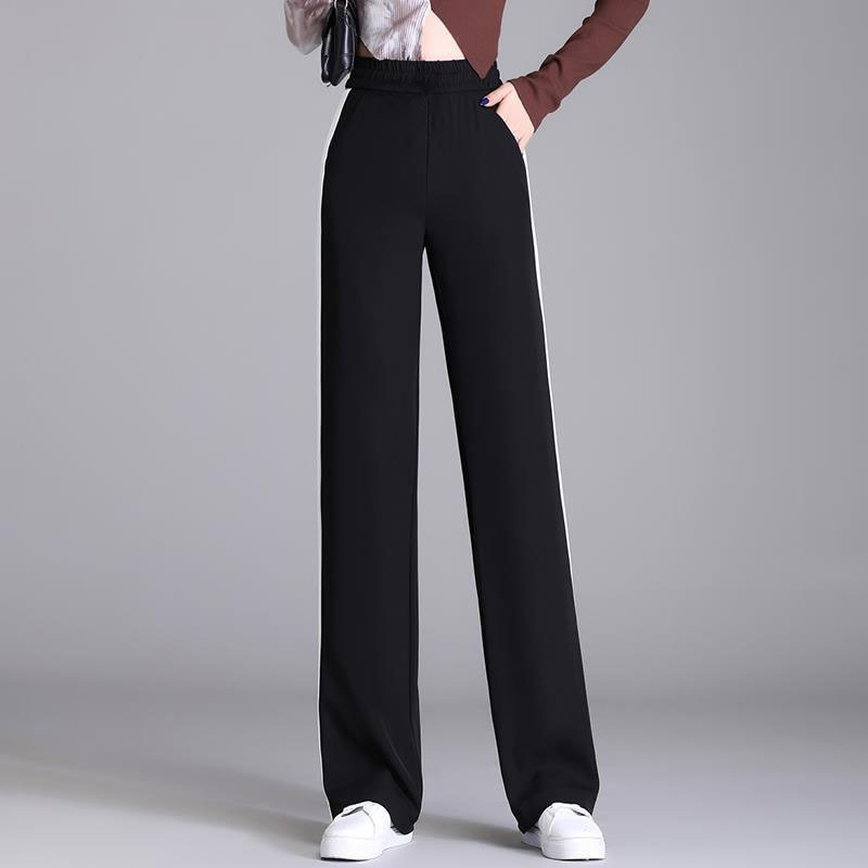 Popular Wide-Leg Pants Women's Clothing Summer 2023 New Spring and Autumn Straight Thin Sports Casual Pants High Waist Trousers