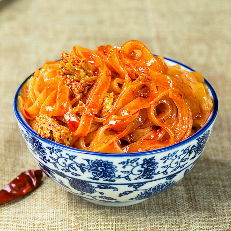 300g陕西宝鸡特产岐山擀面皮凉皮真空袋装西安小吃方便美食包邮