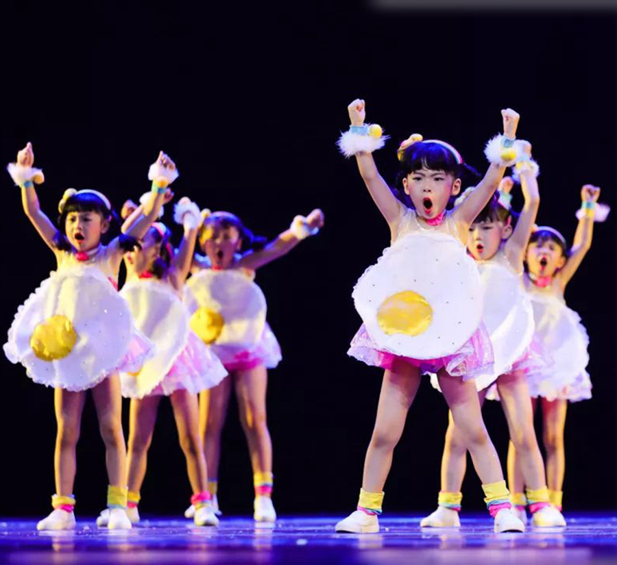 第十届小荷风采我爱荷包蛋演出服儿童六一新款纱裙幼儿舞蹈表演服